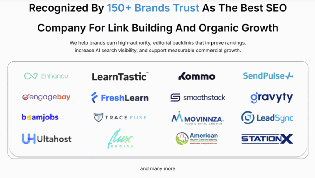 homepage of tanot link-building services