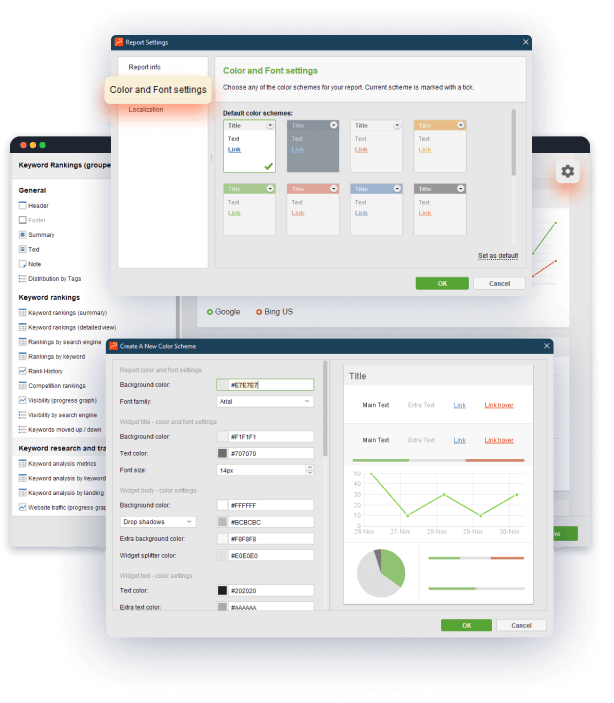 Customizable ranking reports