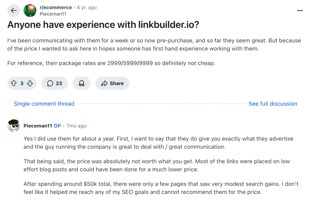 Linkbuilder Review