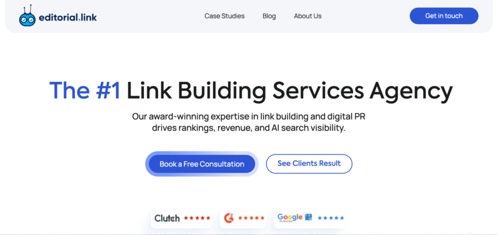 Editorial.Link homepage banner