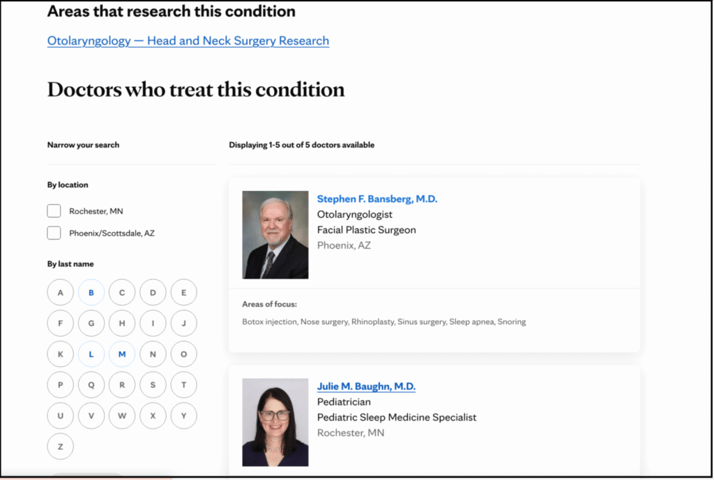 doctors treating condition