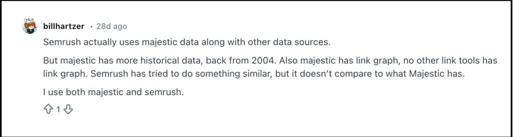 majestic vs semrush data review