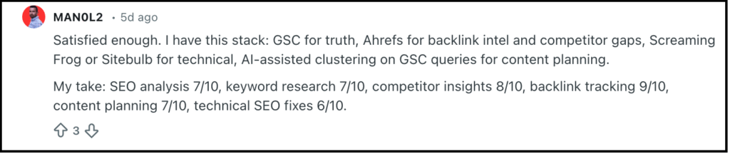 seo tools review comment