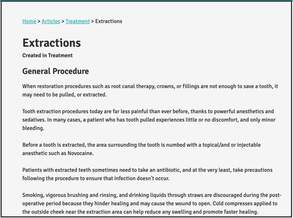 dental extraction procedure