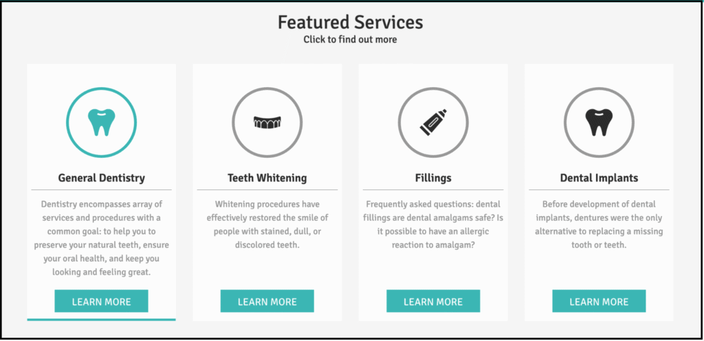 featured dental services