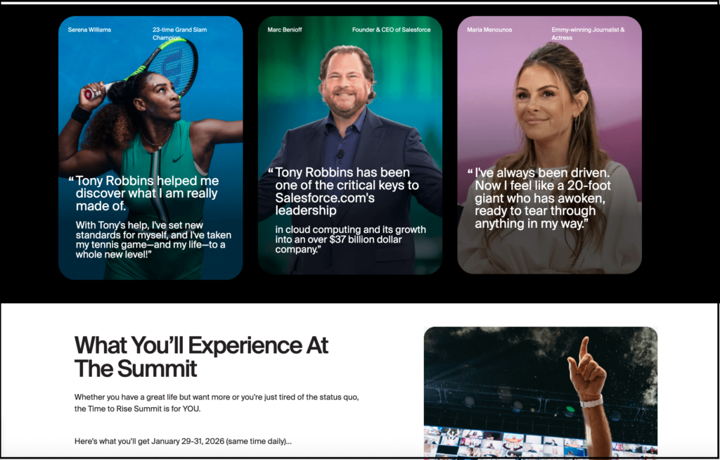 tony robbins testimonials