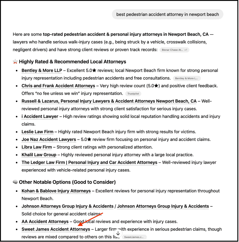 pedestrian attorney search results