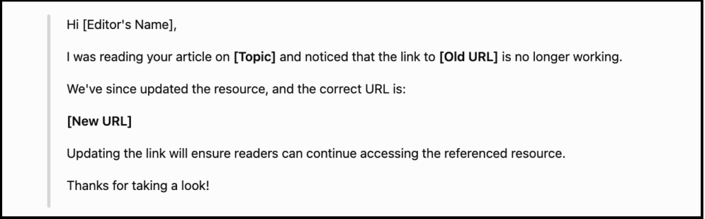 broken link outreach email template