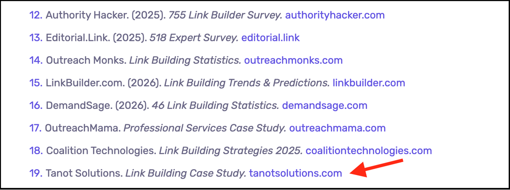 tanot solutions link building