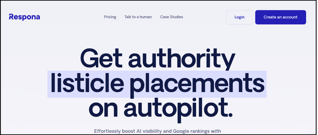 respona: authority listicle placements