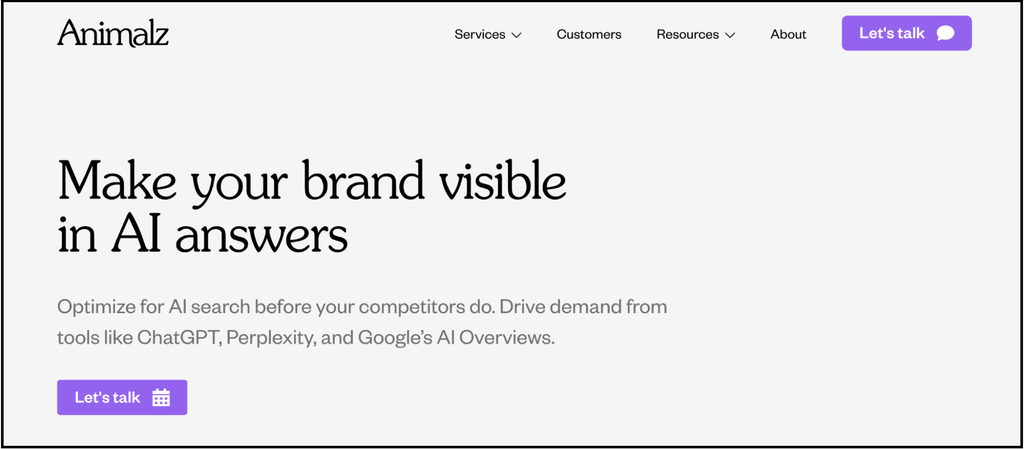 animalz ai search optimization page