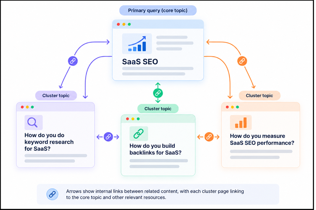 saas seo topic cluster